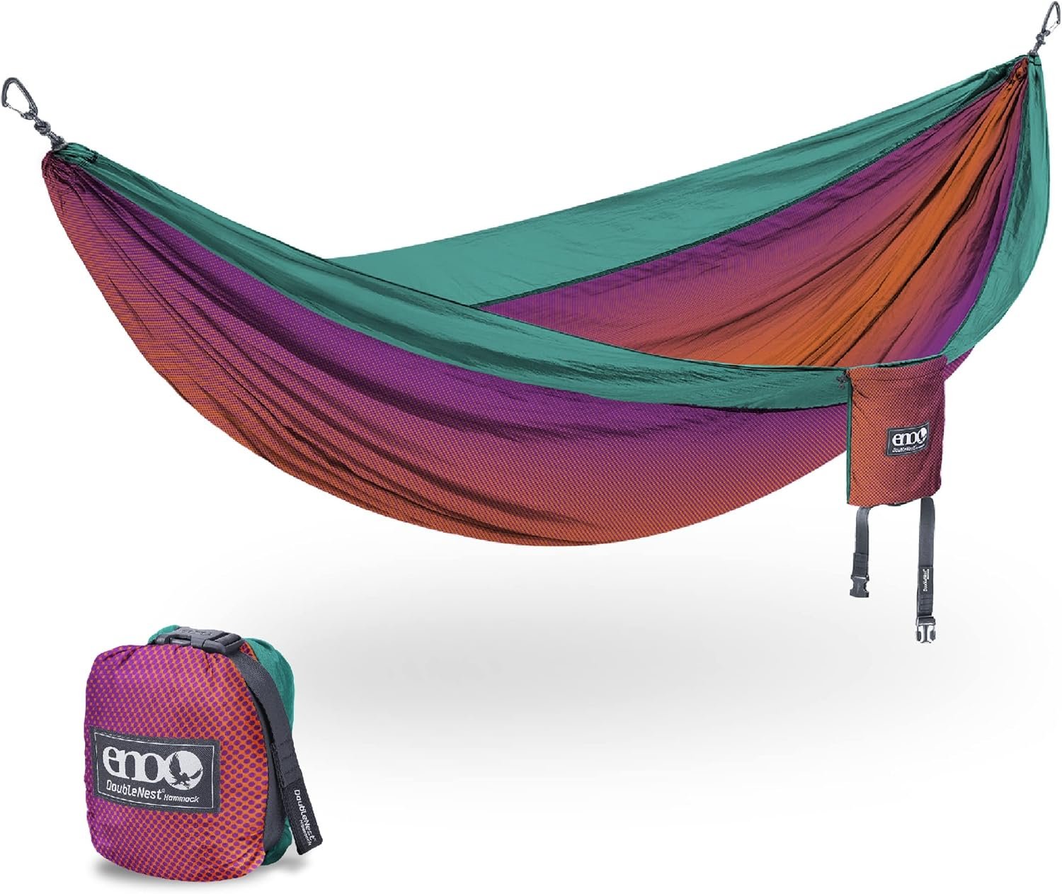 ENO, Eagles Nest Outfitters DoubleNest Lightweight Camping Hammock, 1 to 2 Person, Special Edition Colors, ATC