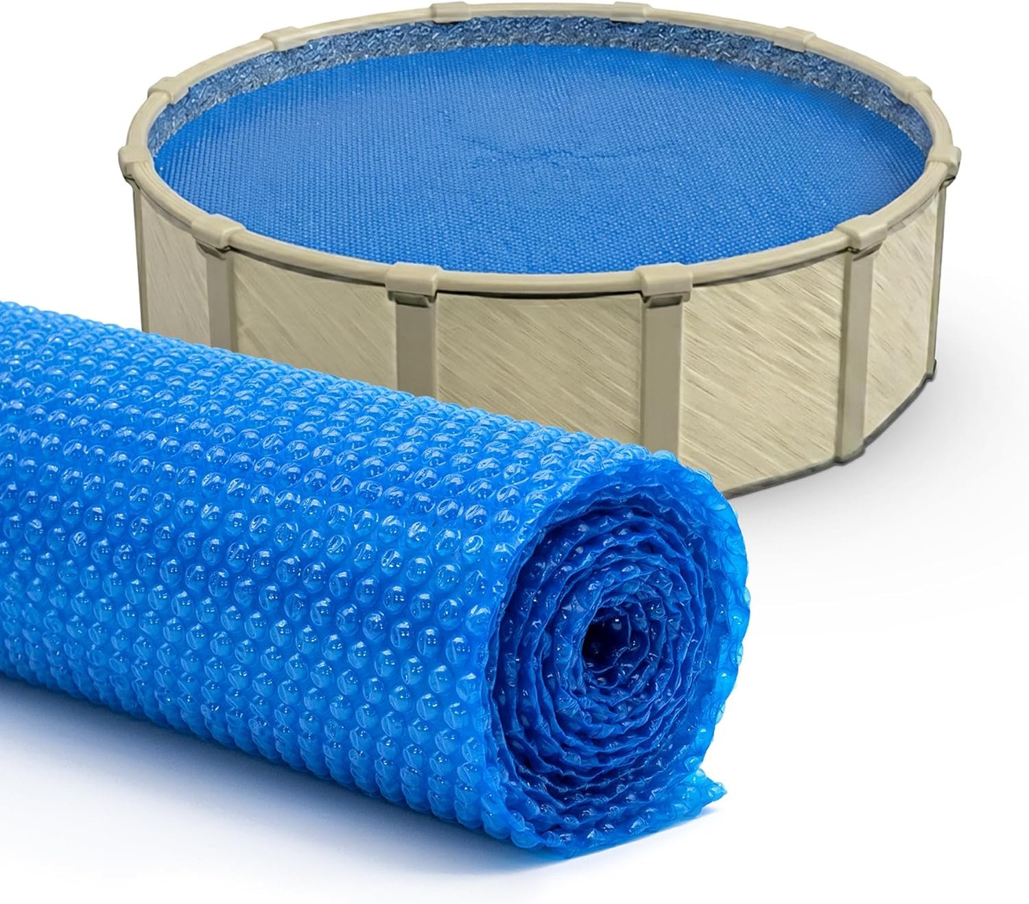 Sun2Solar Blue 18 ft Round Solar Cover | 8 Mil | Heat Retaining Blanket for Above Ground & Inground Swimming Pools | Sun’s Energy Heats Pool | Bubble Heating Blankets | 800 Series