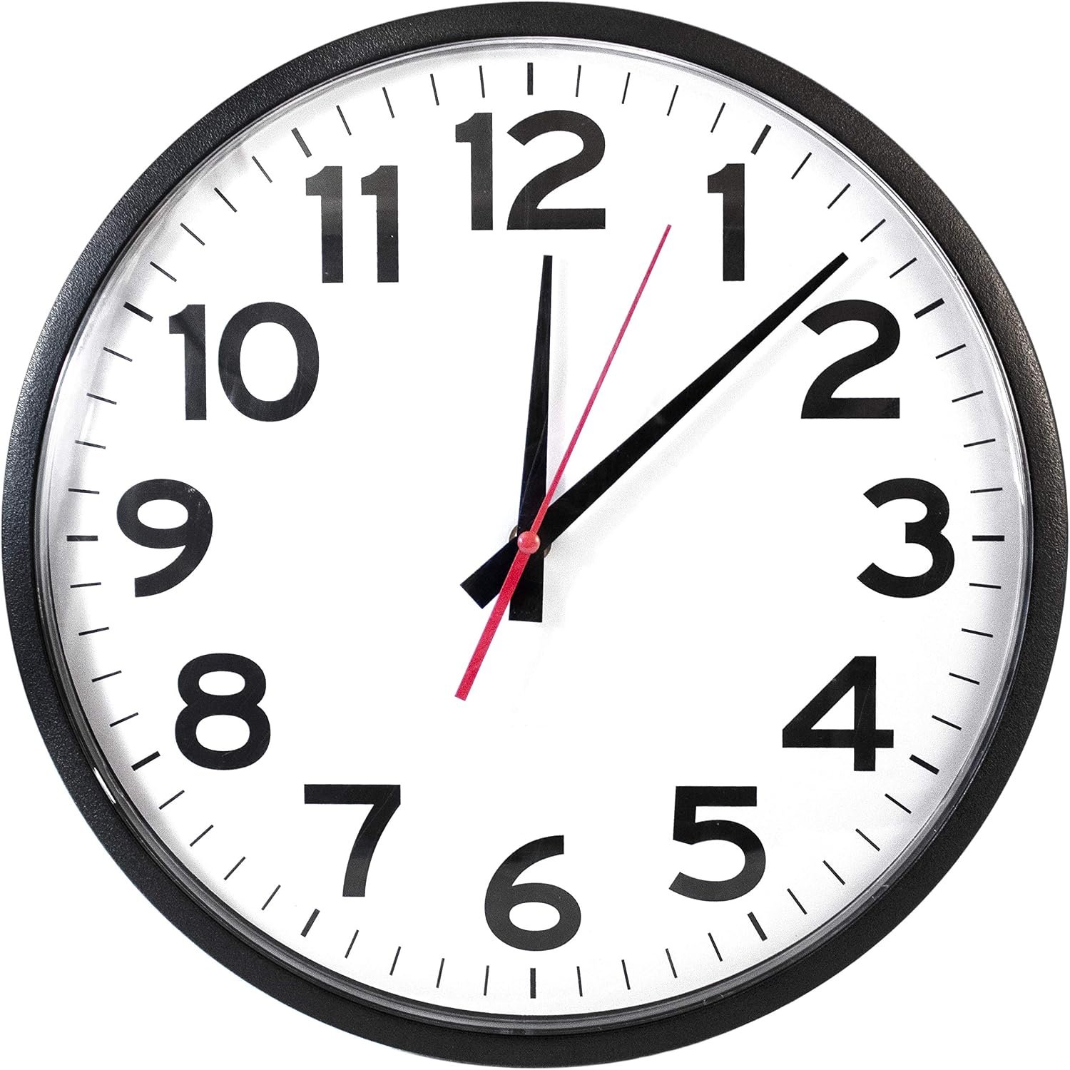 Ultimate Wall Clock | 10 Inch | Silent | Round | Quartz | Black | Kitchen | Office | Bedroom | Classic | Indoor | Outdoor | Unbranded | Battery Operated | Modern Décor | Sweeping | Worldwide Edition