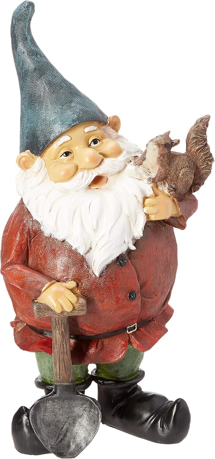 Design Toscano Garden Gnome Statue – Digger The Gnome – Outdoor Garden Gnomes – Funny Lawn Gnome Statues