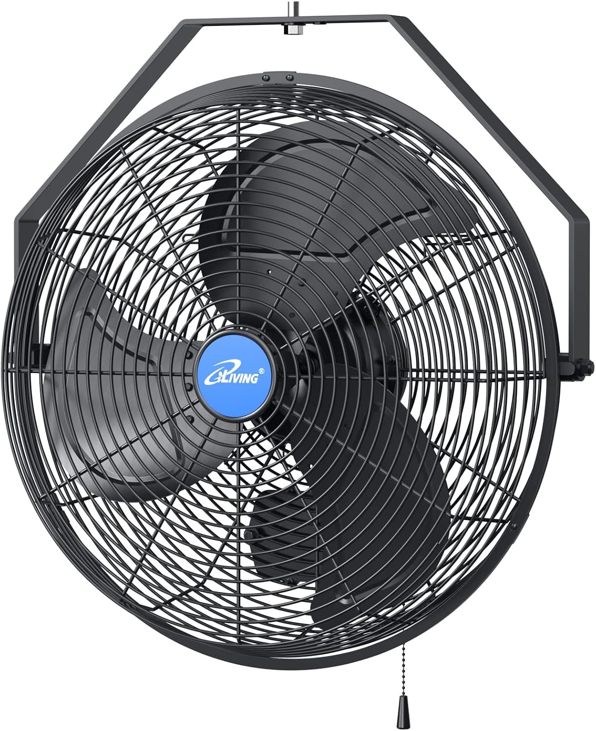 iLiving 18″ Wall Mounted Fan – 6360 CFM, 3-Speed, Industrial Grade, Commercial/Residential, Weatherproof Outdoor/Indoor Fan for Garage, Patio, Workshop, Greenhouse | UL Listed, Mist Kit Compatible