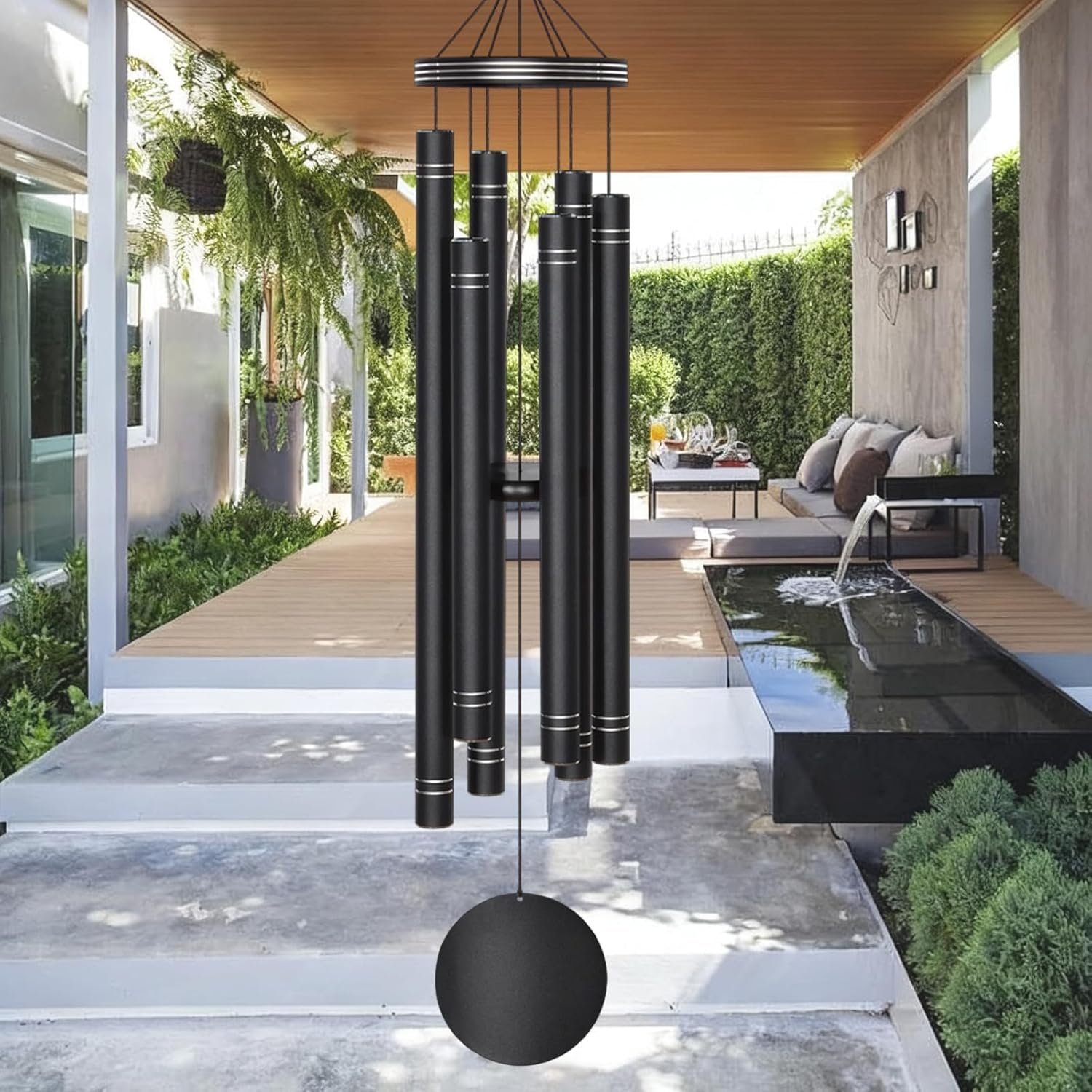 Suntimber Extra Large Wind Chimes for Outside Deep Tone,(EngravedLines,50″) | Memorial Sympathy Gifts for loss of loved one, Wind Chimes Outdoor Clearance for Garden,Yard,Patio and Lawn