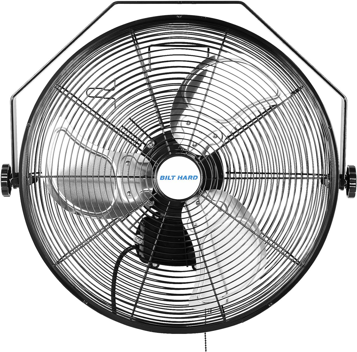BILT HARD 5400 CFM 20 in. Outdoor Wall Mount Fan, 3-Speed Waterproof Wall Fan Industrial Grade High Velocity Outdoor Fans for Patio, Commercial, Garage, and Gazebo Use- UL Listed