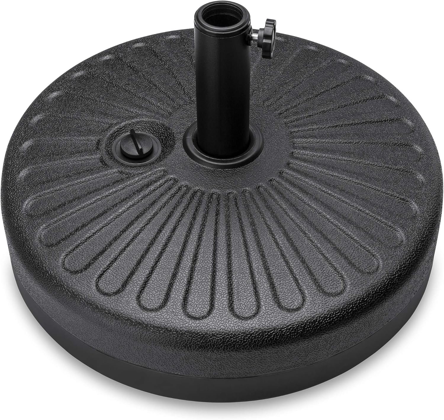 Best Choice Products Fillable Umbrella Base Stand Round Sunburst Plastic Patio Umbrella Base Stand, Pole Holder for Outdoor, Lawn w/ 55lbs Weight Capacity, Adjustment Knob